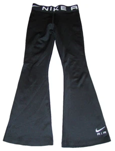 Nike Air Niñas Talla Mediana Negro Acampanado Pierna Campana Parte Inferior Leggings - Imagen 1 de 8