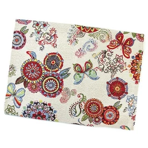Tapices de tela florales tapetes decorativos servilletas con tapiz de flores - Imagen 1 de 4