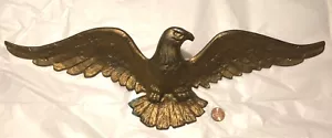 Insegna da parete vintage Eagle Federal Big ORO American McIntire alluminio metallo 19+" - Foto 1 di 8
