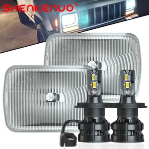 Par de faros LED cuadrados Hi-Lo 100W 5x7 7x6 para Ford F650 F750 F-250 L9000 - Imagen 1 de 24