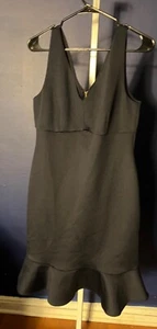 Donna Karan New York V-Neck Formal Dress Women’s Size 12 navy blue(39” long) - Picture 1 of 14