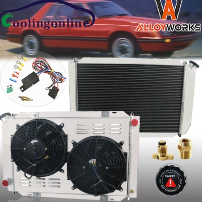 4 Row Radiator Shroud Fan Relay For 1979-1993 Ford Mustang 5.0L 302 V8 Engine - Image 1 of 4