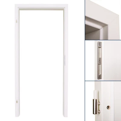 HORI Zarge CPL Weiß Rundkante glatt gefälzt inkl. Schließblech & Band Bausatz