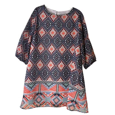 Vestido Marmellata Azteca Línea A Mangas 3/4 Hasta la Rodilla Niñas 5 Foto 1 de 4