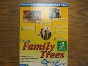 Create Family Trees Quick & Easy Genealogy PC CD Software for Win 3.1 / 95 / NT - Picture 1 of 4