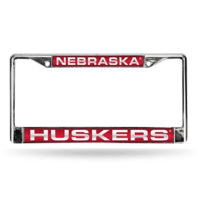 Nebraska Cornhuskers Chrome Metal Laser Cut License Plate Frame - Image 1 of 4