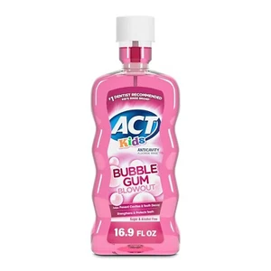 ACT Kids Anticavity Fluoride Mouthwash, Sugar & Alcohol Free Mouth Rinse Strengt - Picture 1 of 9