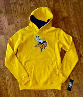 SUDADERA CON CAPUCHA MINNESOTA VIKINGS YOUTH XL ORO 18/20~SUDADERA CON CAPUCHA~NUEVA CON ETIQUETAS Foto 1 de 2