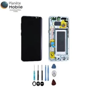 Original Ecran LCD Argent Assemblés Sur Châssis Pour  Galaxy   S8 G950F - Picture 1 of 1
