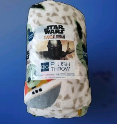 The Big One Star Wars The Mandalorian Grogu Plush Throw Blanket Supersoft - Image 1 of 2
