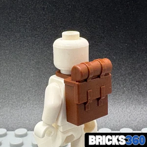 Lego Neu Minifiguren braun Rucksack Tornister Camper Schule Schüler Tasche - Bild 1 von 4