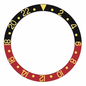 INSERTO BISEL PARA ZAFIRO MODELO ROLEX GMT MASTER II 15200, 15210 NEGRO/ROJO/TT - Imagen 1 de 2