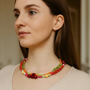 Marine Organism Charms Fruit Necklace Necklace Set Dopamine Necklace Women - Photo 1/11