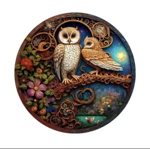 Moon Night Owl Wooden animal puzzle for adult Beautiful Gift Package family game - Picture 1 of 7
