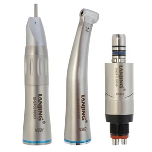 Dental Low Speed Handpiece Air Motor 4 Hole Contra Angle Straight TI-MAX NSK X65 - Picture 1 of 56