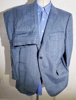 Vtg 60s 70s petrocelli rancher western Stripe Suit 45R Blazer Jacket Pant W42 - Image 1 of 4