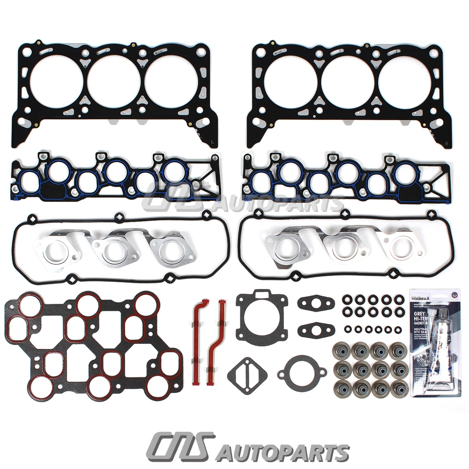 Head Gasket Set Fits 98-04 Ford F-150 E-150 Mustang E-250 V6 3.9L 3.8L 4.2L Foto 1 de 2