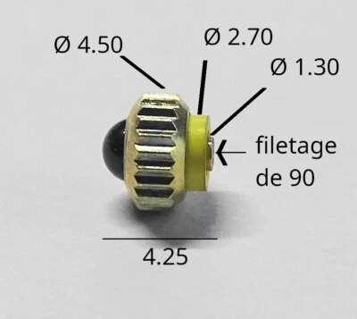 Corona Carica Orologio Argento Pietra Blu - Immagine 1 di 3