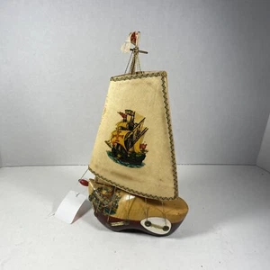 Antiguo modelo de barco con forma de zapato hecho a mano modelo de madera antiguo barco Holanda - Imagen 1 de 6