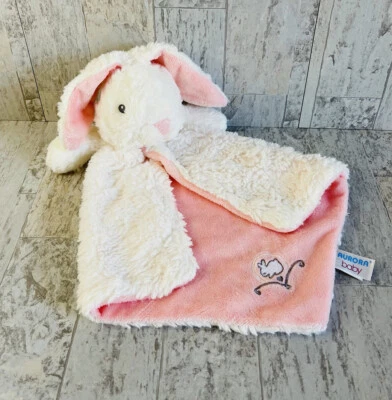 Manta Aurora World Baby Quizzies Bun Bunny Rabbit Luvster Rosa Seguridad Lovey Foto 1 de 4