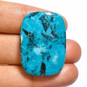Natural Tibetan Turquoise Loose Gemstone Radiant Cabochon 39.00 Cts 30X21X6 mm - Picture 1 of 6