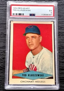 1954 RED HEART TED KLUSZEWSKI SP BASEBALL CARD ****GORGEOUS CARD**** PSA 5 EX - Picture 1 of 4