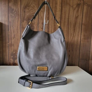 Marc Jacobs Q Hillier Schultertasche grau Leder Hobo Crossbody M0005340 - Bild 1 von 9