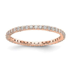 0.5Ct Lab Grown Diamond Eternity Band Ring Size 7 14K Rose Gold (VS/SI,GH) - Picture 1 of 6