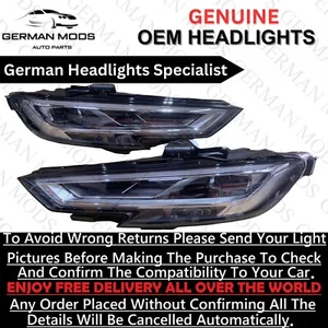 Audi A3 S3 RS3 8V 2016-2020 Full LED Headlight Right OR Left Side - Picture 1 of 9