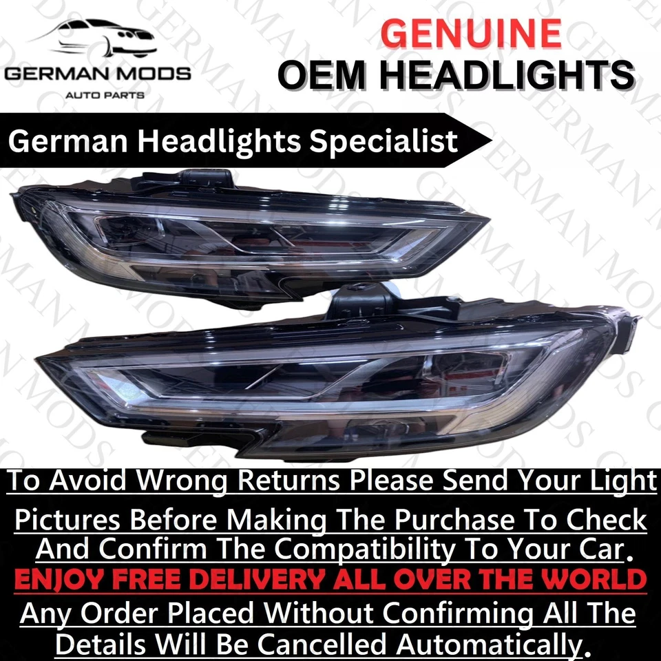 Audi A3 S3 RS3 8V 2016-2020 Full LED Headlight Right OR Left Side - Image 1 of 4