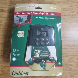 Westinghouse Holiday Tri-Modus digitale Außenzeitschaltuhr, 3 eingebaute geerdete Steckdosen - Bild 1 von 2