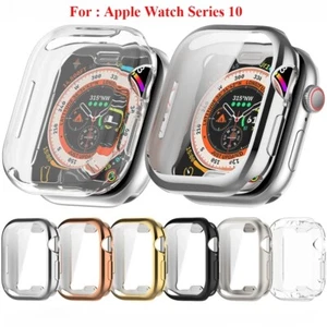 Screen Protector Case Soft TPU Bumper Cover For Apple Watch Series 10 42mm 46mm - Photo 1 sur 24