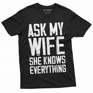 Men's Funny Saying Shirt Birthday Gift Dad Tee Shirt Wife Husband Tee Shirt - Picture 1 of 8