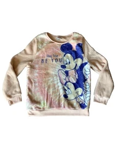Disney Junior Girls Youth Sweatshirt Youth Size XL Pink Purple VGUC Mickey Mouse - Picture 1 of 11