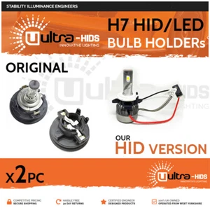 2x H7 LED Conversion Kit Bulb Holders VW Caddy MK2 2004-2010 UK SELLER HID B16 - Picture 1 of 2