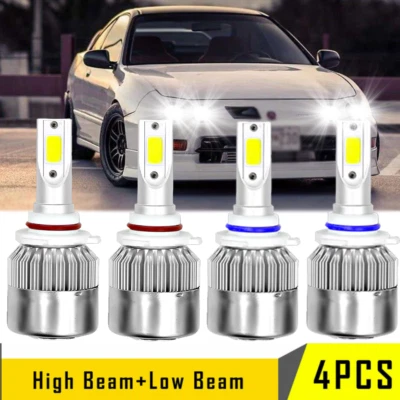 6000K Front LED Headlight Bulbs For Acura Integra 1994-2001 High & Low Beam x4 - Image 1 of 4