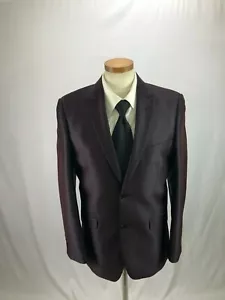 Porto Filo Super 160's Burgundy Blazer Jacket 36R - Picture 1 of 9