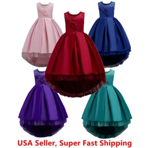 Toddler Girls/Kids Flower Princess Birthday Party Wedding Pageant Bow Dress Gown - Picture 1 of 10