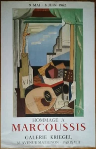 AFFICHE D'EXPO - MARCOUSSIS - 1962 GALERIE KRIEGEL - LITHO MOURLOT - Picture 1 of 1