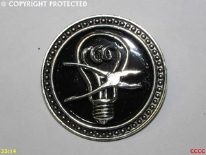 Steampunk Brosche Anstecker Pin Silber Glühbirnenzange Elektriker Tesla Erfinder - Bild 1 von 3