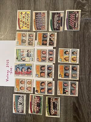 1976 OPC O-PEE-CHEE 18 Cards Team Leader, Checklist, Insert Lot, Marked - Image 1 of 4