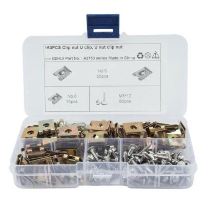 BCSMMCAR Car Speed Fasteners U Nuts Self Tapping Screw Spire U Clips Interior Trim Panels