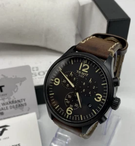 Tissot Military Style Chrono Chronograph Quartz 45mm Watch T116617A Boxed - Picture 1 of 24