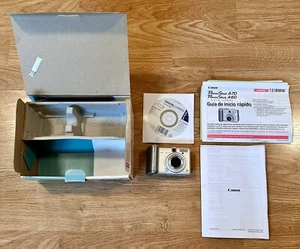 Canon Powershot A70 3.2MP Digital Still Camera Silver w/ Box - Not Working - Picture 1 of 7