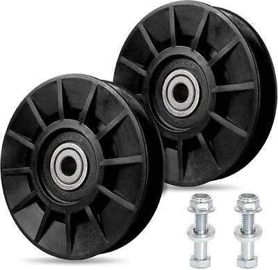 (2 Pack) V-Idler Pulley for Craftsman Mower, Drive V-Groove Idler Pulley for Hus - Image 1 of 4