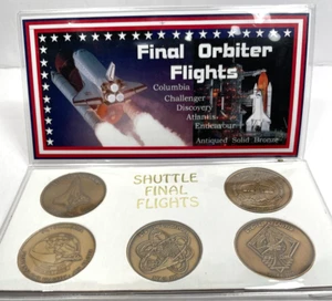 Space Shuttle Final Orbiter Flights - Bronze 5 Medallion Collection - Picture 1 of 11