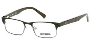 Harley Davidson HD123T 098 Green Metal Optical Eyeglasses Frame 47-17-130 123T A - Picture 1 of 3