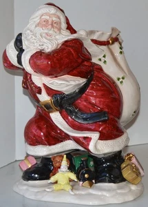 Fitz and Floyd große Santa Herzstück offene Geschenktüte 16" 1987 hergestellt in Japan - Bild 1 von 12