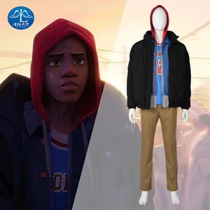 Miles Morales Spider-Verse Cosplay Kostüm Halloween Party Outfit Performance - Bild 1 von 13