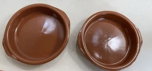 2 Arbresa Terra Cotta Dipping Bowl Crème Brulee Flan Ramekin Dish Made In Spain - Picture 1 of 7